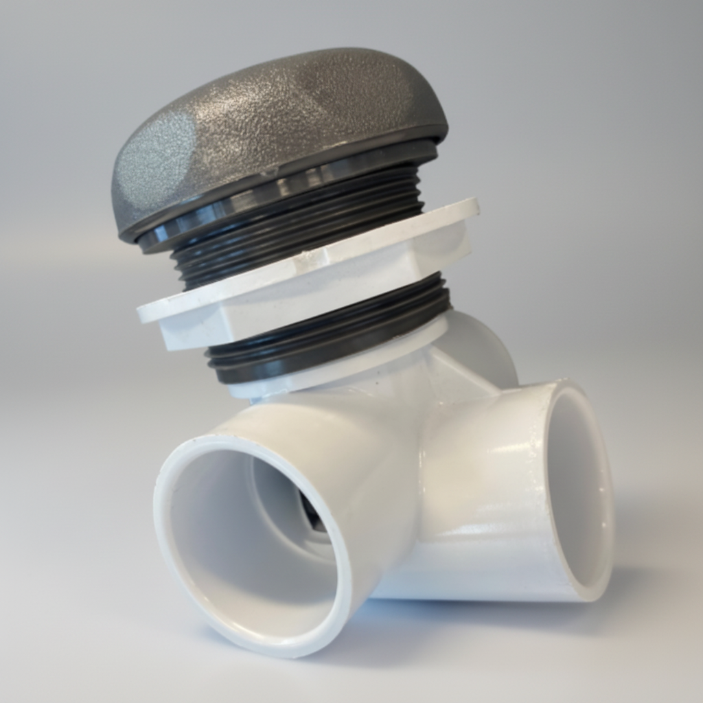 Bullfrog 10‑2420 charcoal horizontal on/off valve for Bullfrog Spas (2009‑Present)
