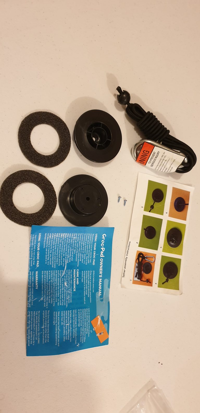 Crocpad Floating Water Mat Anchor Kit with 12ft Bungee