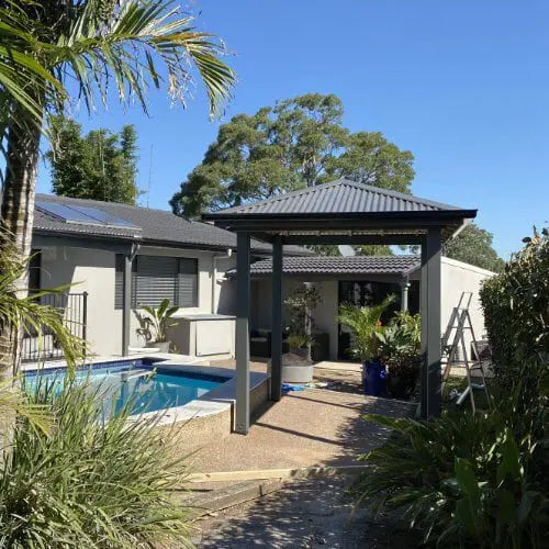 Multi-Sided Colorbond Gazebo - 5.0m (each side opening 2.05m)