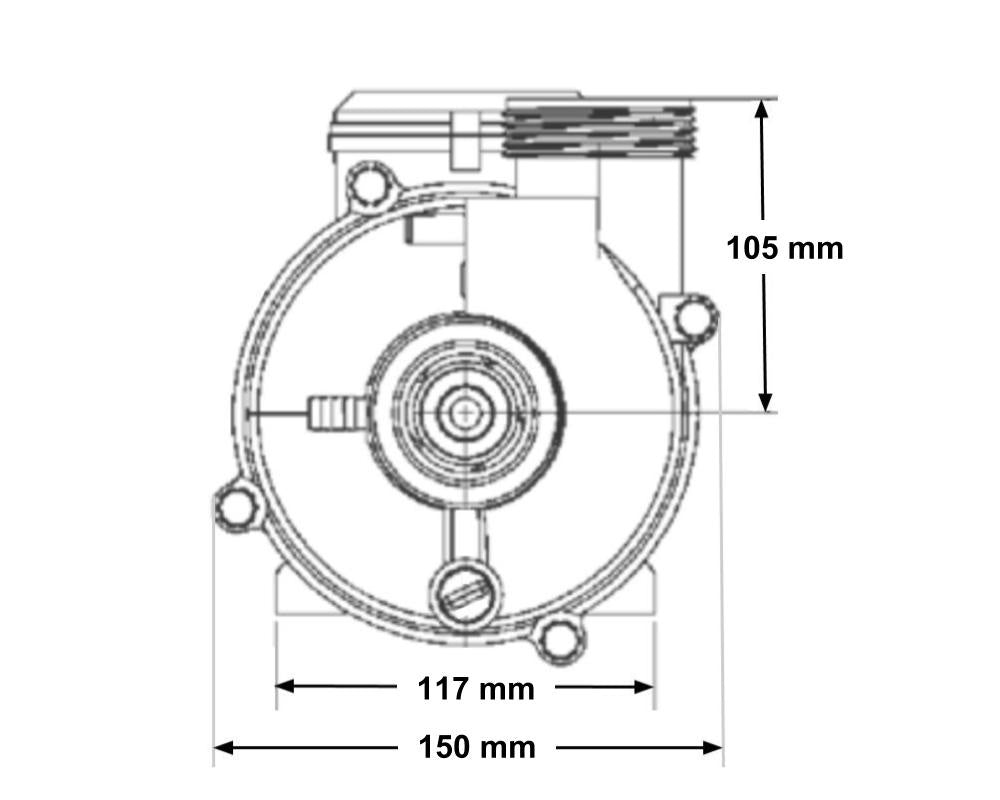 Balboa Eco Circulation Pump 0.25HP 40mm ports 1.3m lead-1031030