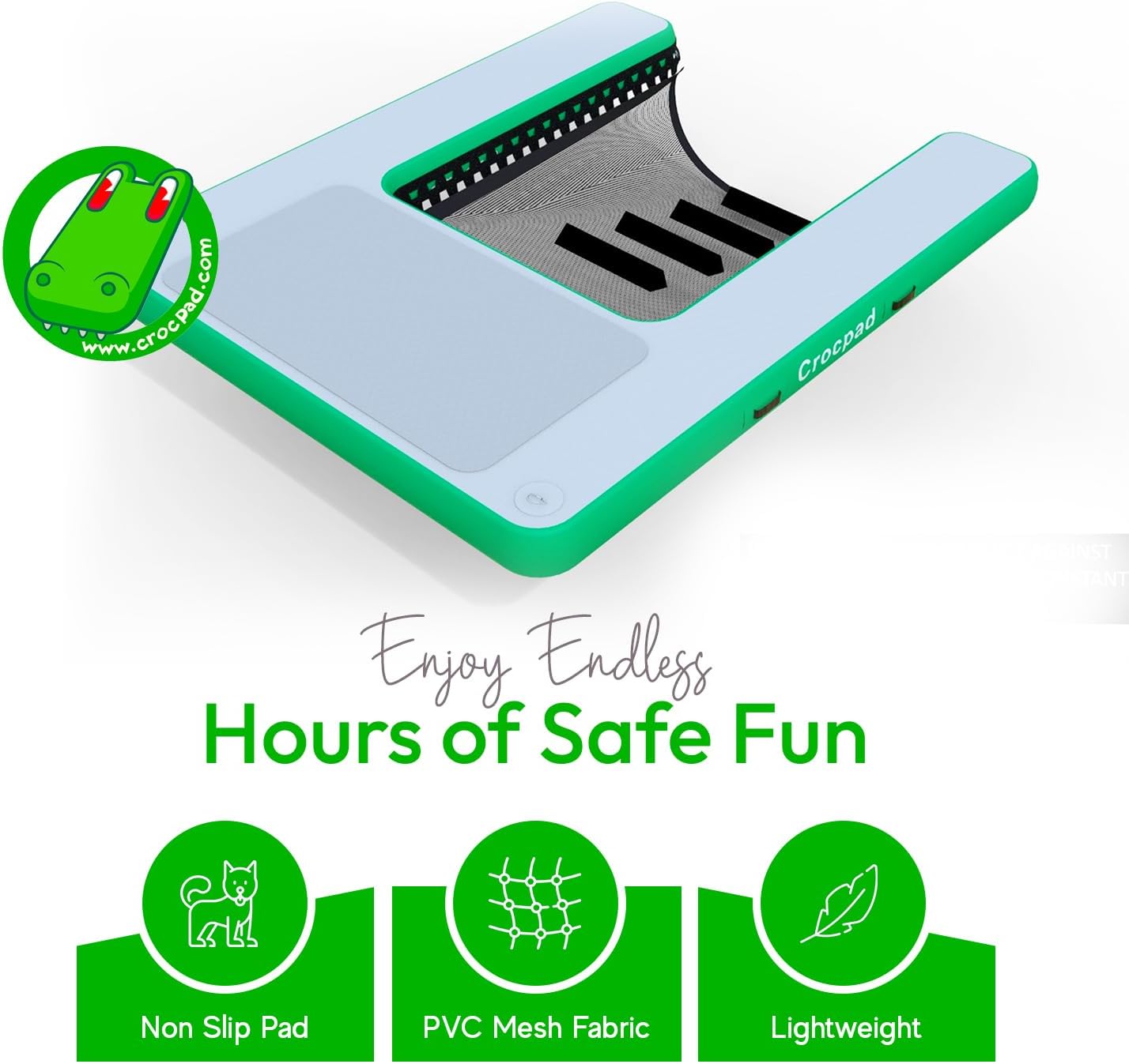 Crocpad Inflatable Dog Water Ramp for Boats, Pools & Docks