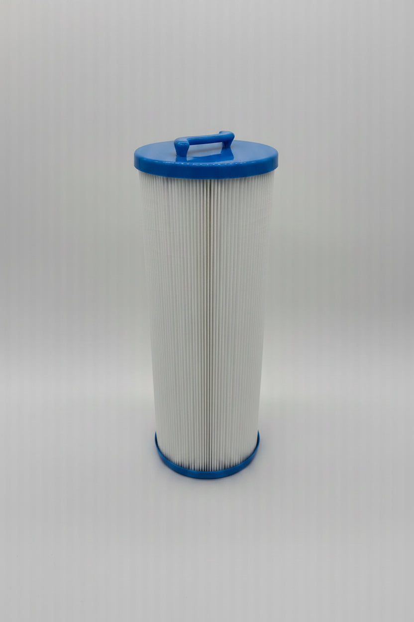 Spa filter cartridge with blue top handle and female threaded base 350x125mm for Jazzi and Passion spas