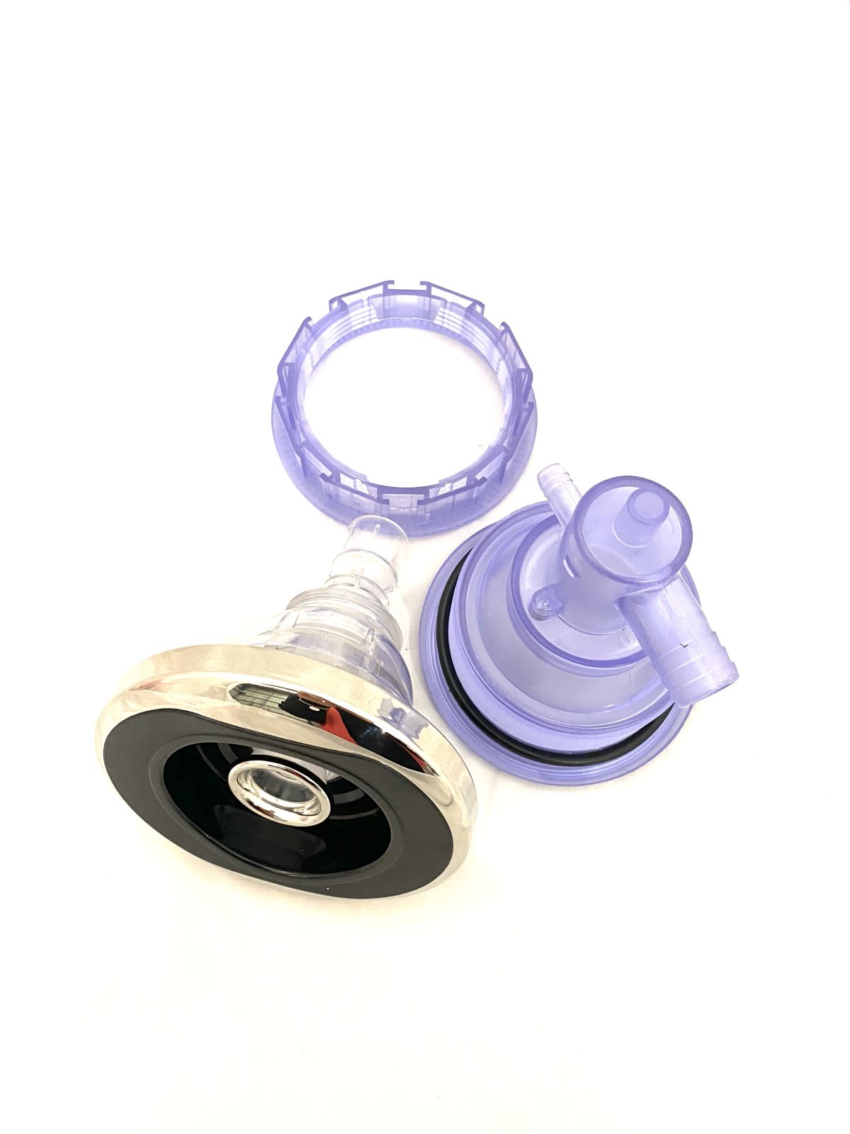 Spa Directional Jet 5" Complete with Body – Black & Chrome