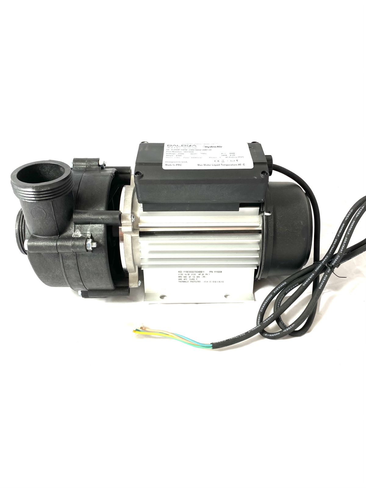 Balboa Eco Circulation Pump 0.25HP 40mm ports 1.3m lead-1031030