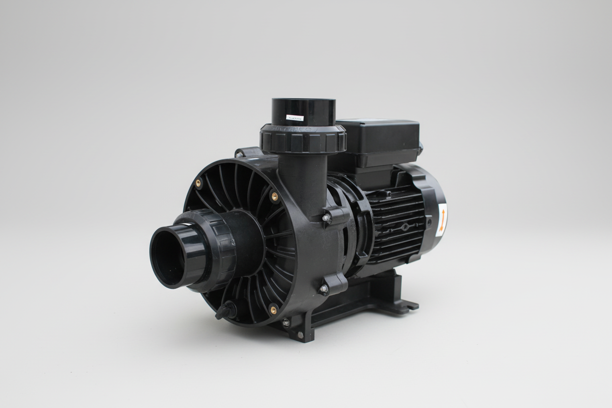 TurboFlo 250 2.5HP spa and pool pump with 50mm quick‑connect ports and adjustable wet end