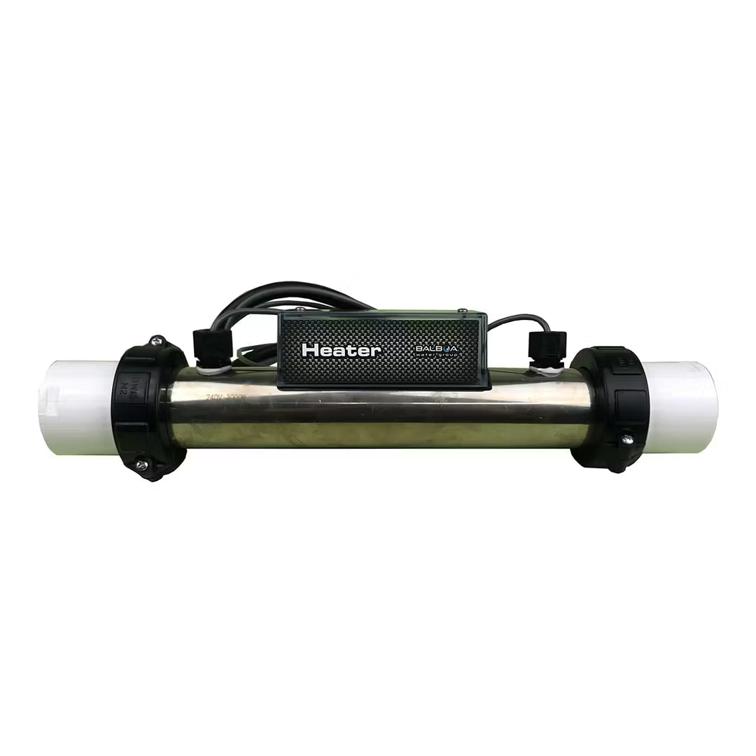 Balboa 58202 3.0kW M7 heater tube with dual sensors and 1.5-inch unions
