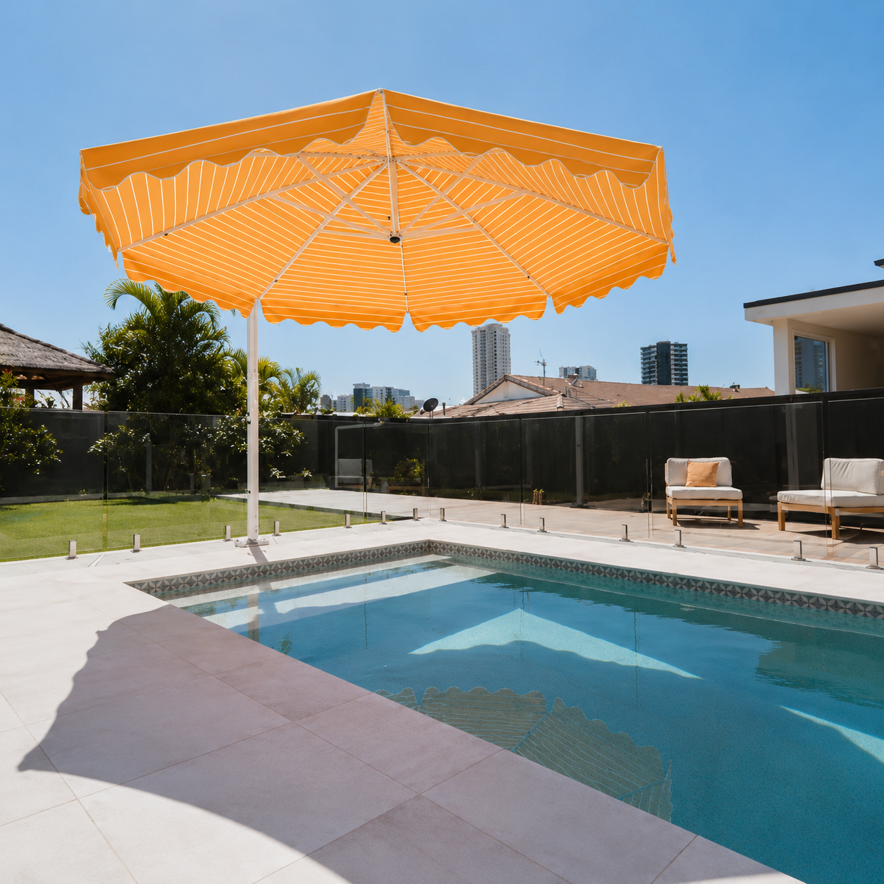DESIGNER CALIFORNIA DREAMIN' POOLSIDE UMBRELLA