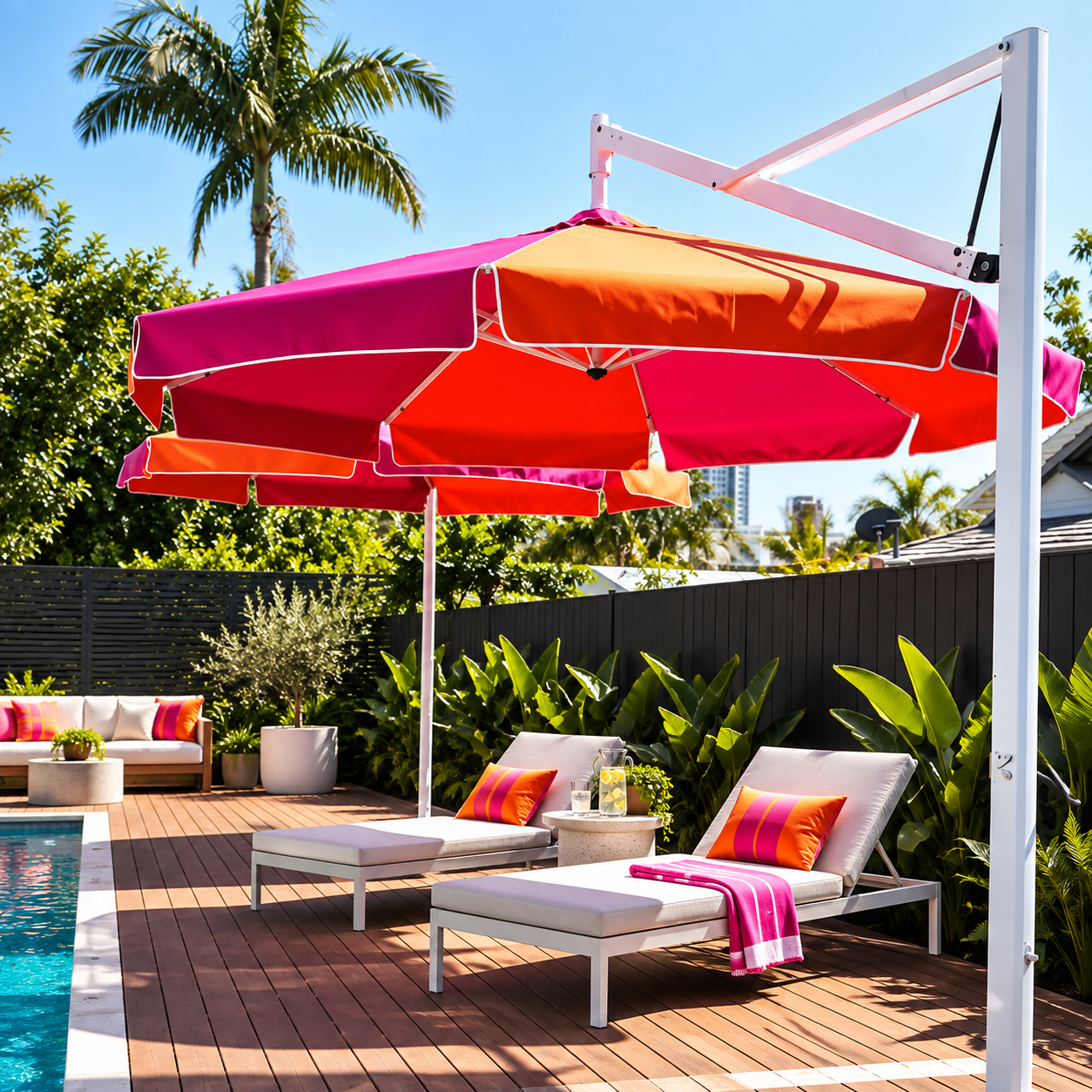 DESIGNER TROPICANA POOLSIDE UMBRELLA