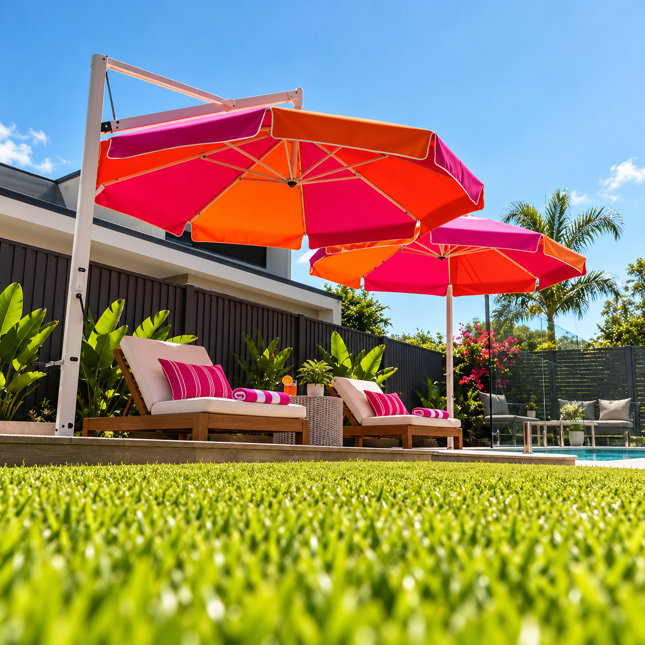 DESIGNER TROPICANA POOLSIDE UMBRELLA
