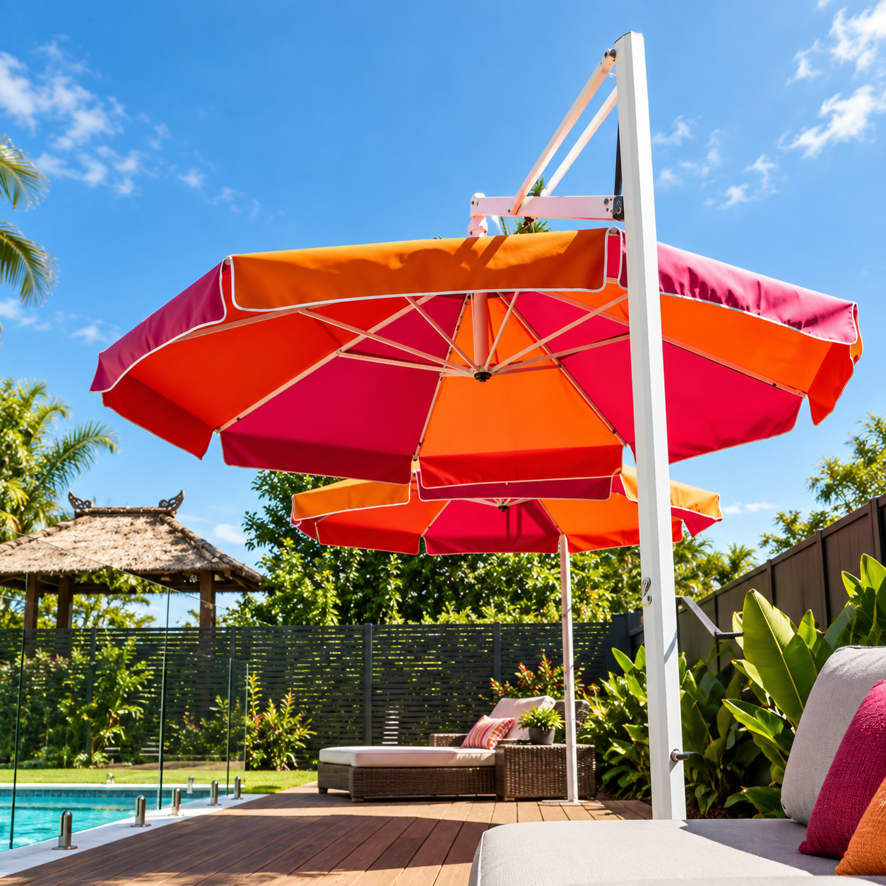 DESIGNER TROPICANA POOLSIDE UMBRELLA