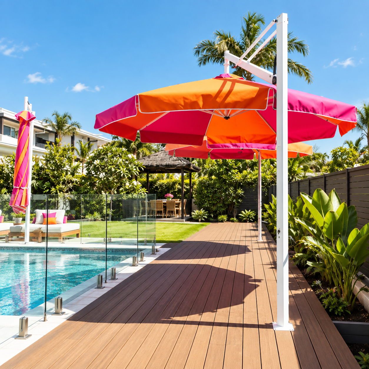 DESIGNER TROPICANA POOLSIDE UMBRELLA