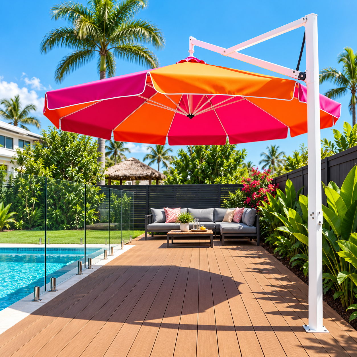 DESIGNER TROPICANA POOLSIDE UMBRELLA