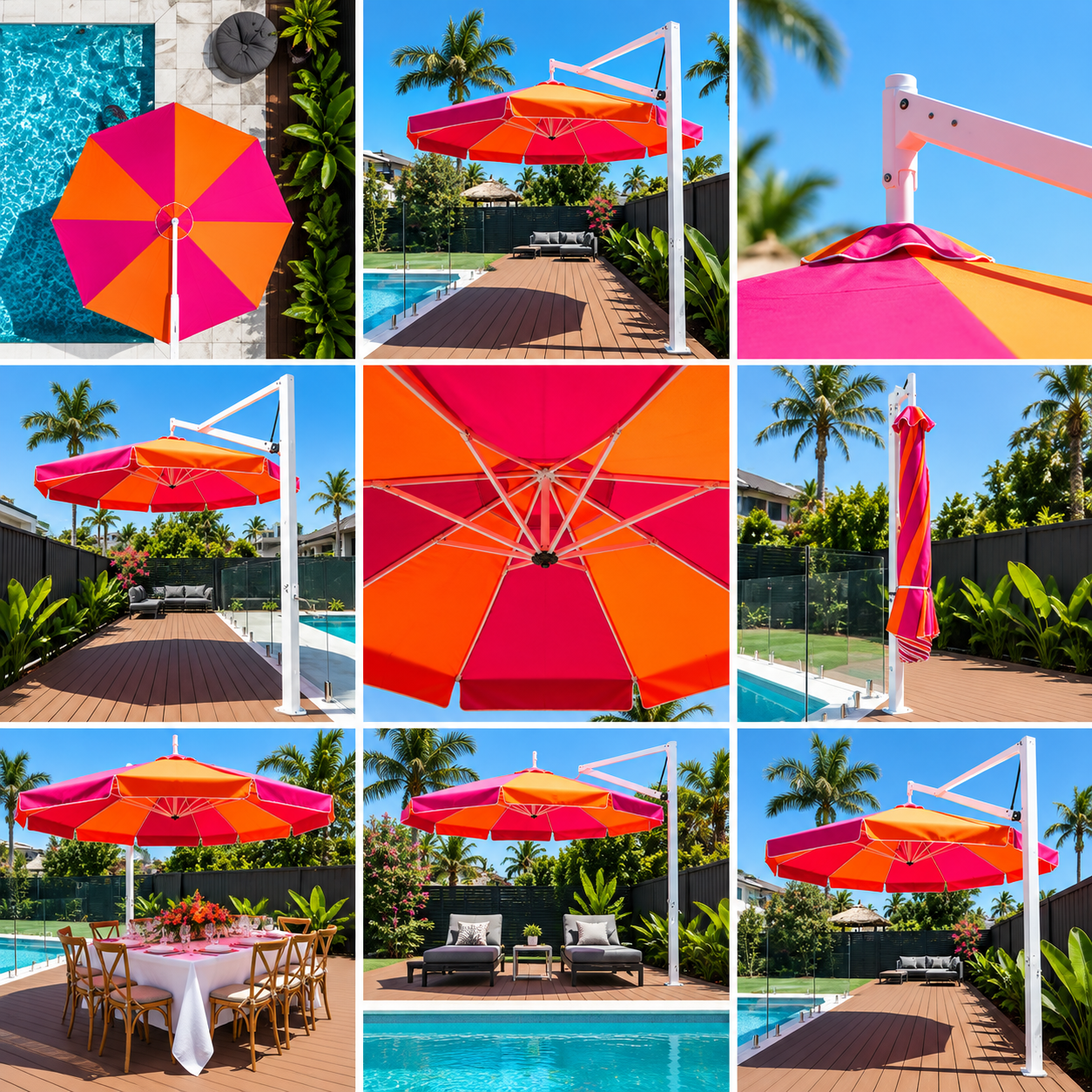 DESIGNER TROPICANA POOLSIDE UMBRELLA