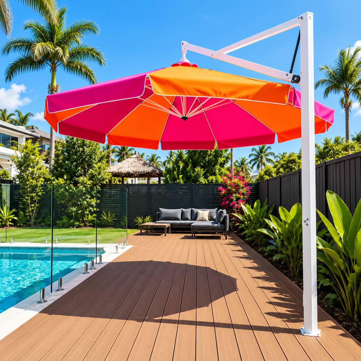 DESIGNER TROPICANA POOLSIDE UMBRELLA