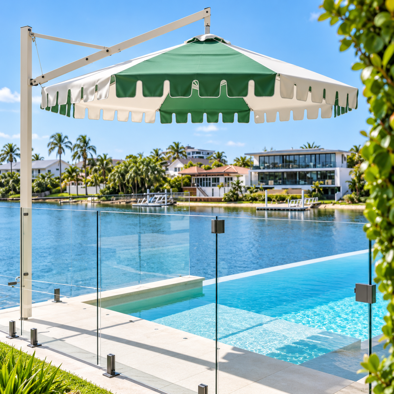DESIGNER PALM SPRINGS POOLSIDE UMBRELLA