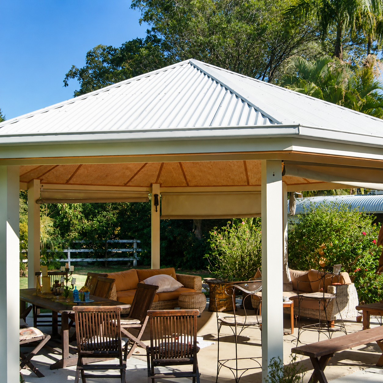 Multi-Sided Colorbond Timber Gazebo - Made In Australia