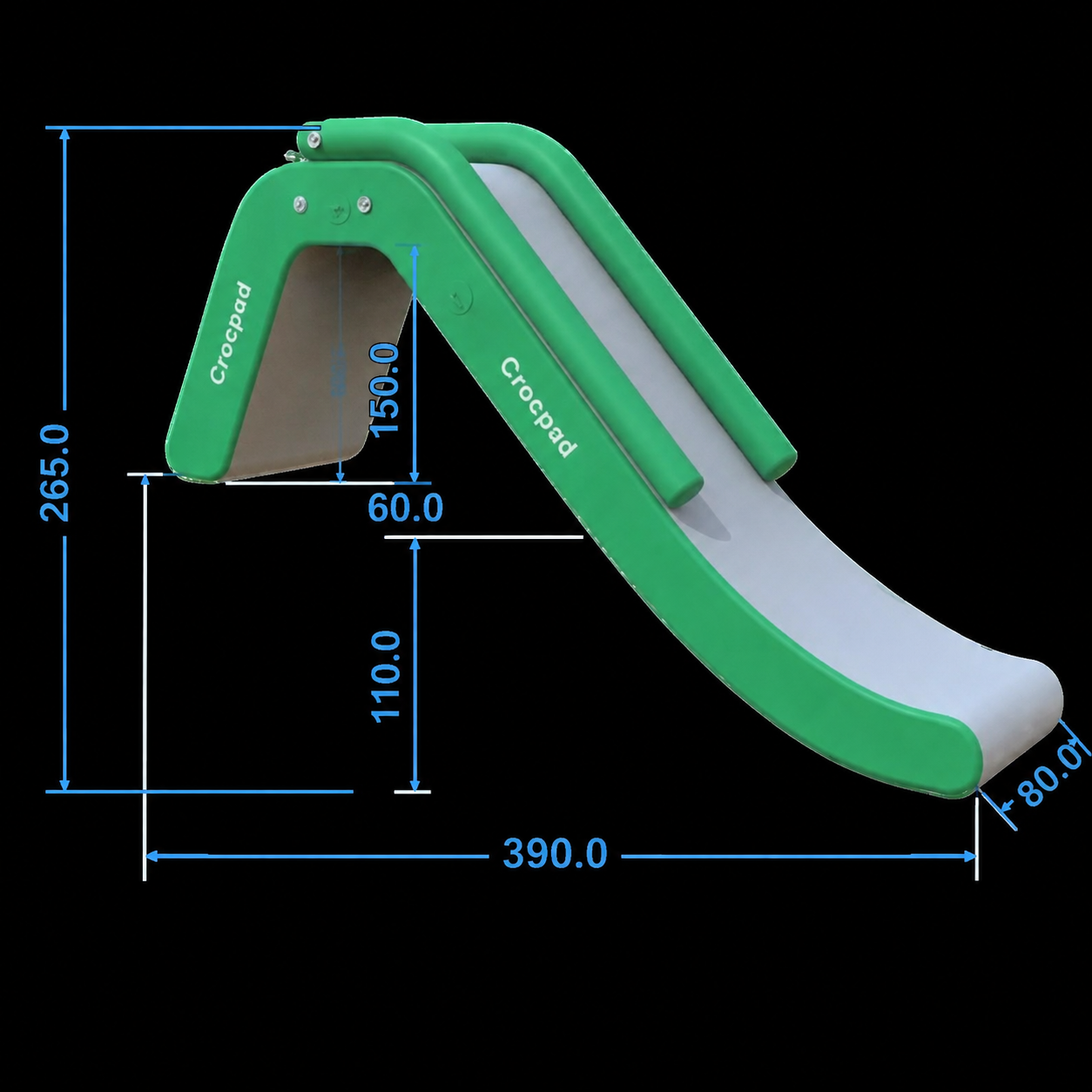 Crocpad 3.3m Pontoon & Boat Inflatable Waterfall Slide