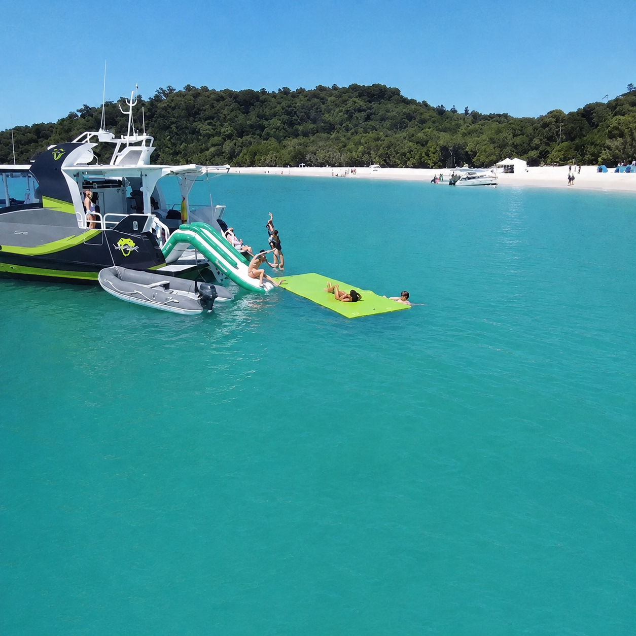 Crocpad 3.3m Pontoon & Boat Inflatable Waterfall Slide