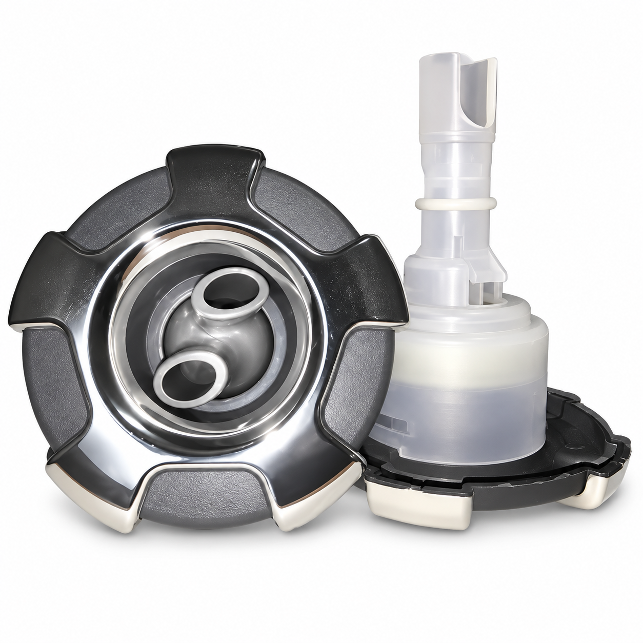 JET / CMP 300 SERIES 3.25' TYPHOON JET INTERNAL – CROWN FACE DOUBLE ROTATIONAL STAINLESS STEEL/GRAPHITE GRAY/SILVER