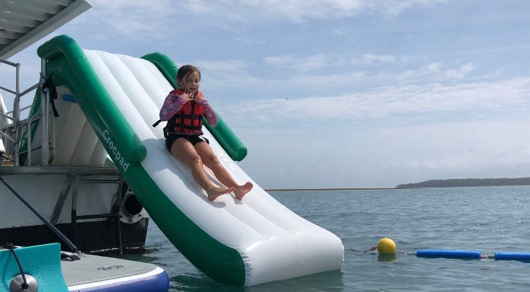 Crocpad 3.3m Pontoon & Boat Inflatable Waterfall Slide
