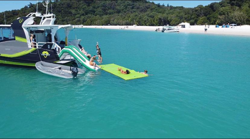 Crocpad 3.3m Pontoon & Boat Inflatable Waterfall Slide