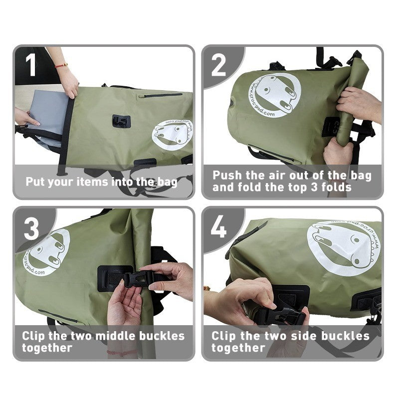 Crocpad 30L Waterproof Dry Bag for Outdoor & Water Sports