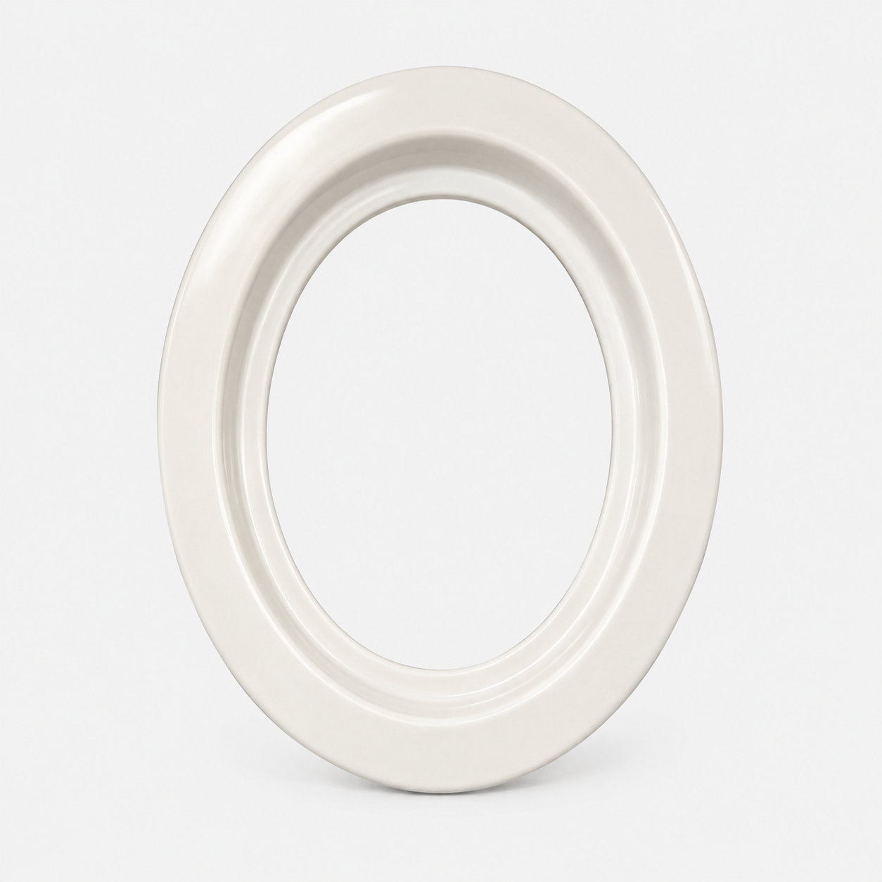 Air Button Bath Slimline Stamped Ring White