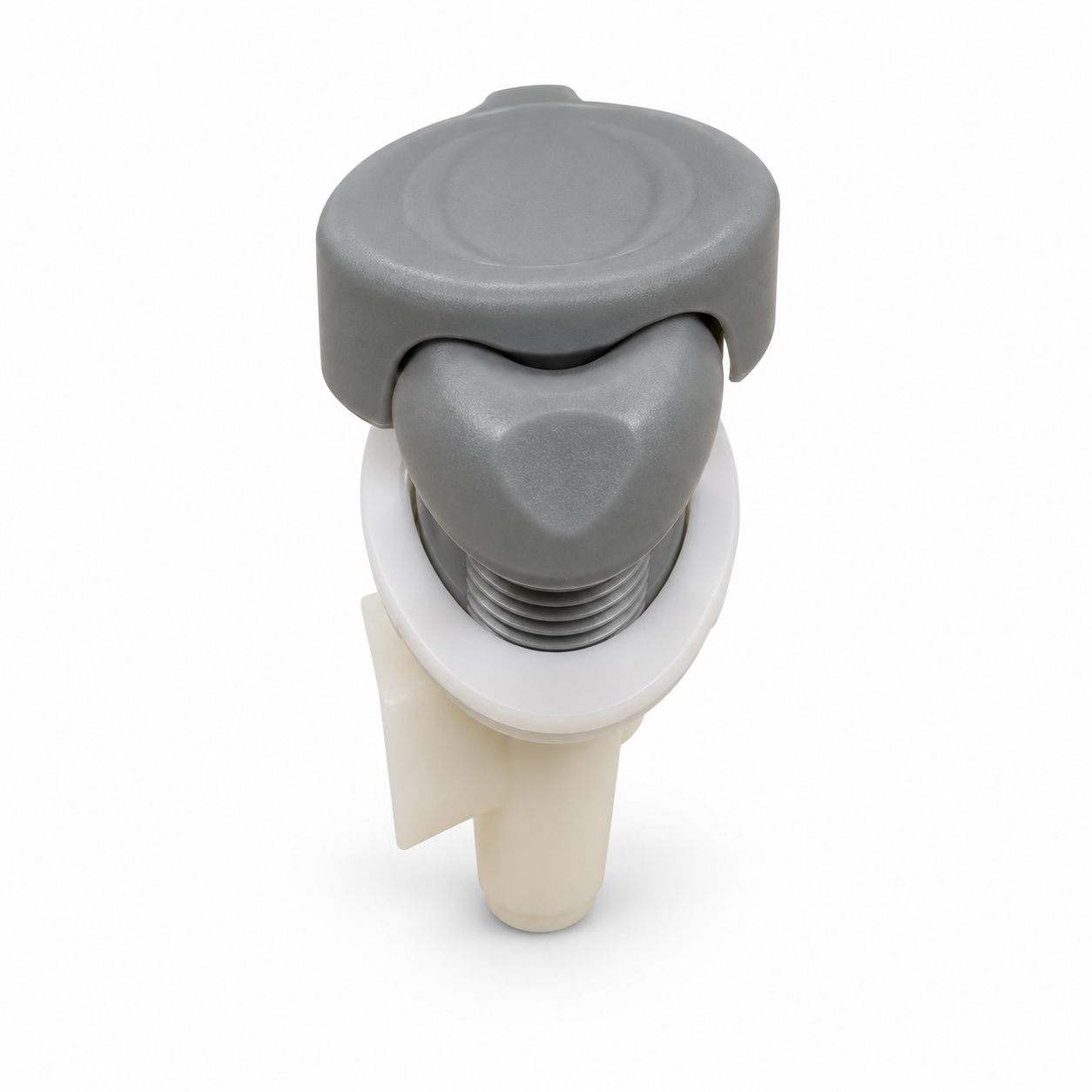 Valve 20mm On/Off Scallop Face Grey