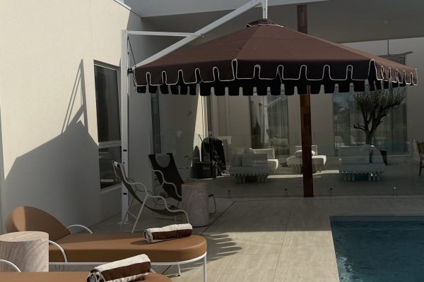 DESIGNER CHOCOLATE BROWN POOLSIDE UMBRELLA