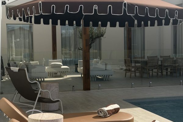 DESIGNER CHOCOLATE BROWN POOLSIDE UMBRELLA