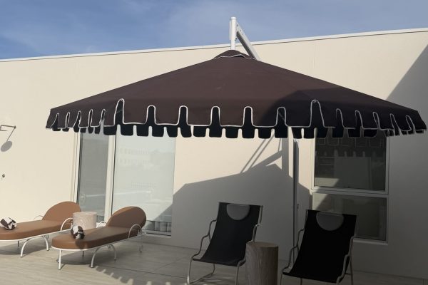 DESIGNER CHOCOLATE BROWN POOLSIDE UMBRELLA