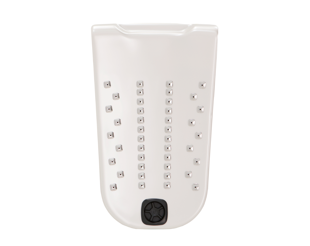 Bullfrog J213 RainShower Cloud JetPak with overhead rain‑style spa hydrotherapy jet in brushed metal finish