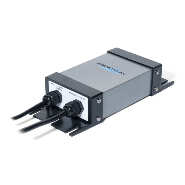 Aquatic AV AQ‑PSB‑1 13V DC 5‑amp IPx5 waterproof constant voltage power supply for spa and marine audio systems