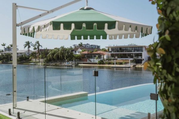 DESIGNER PALM SPRINGS POOLSIDE UMBRELLA