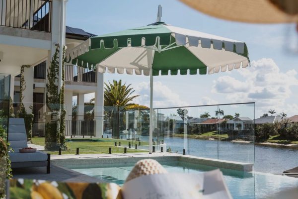DESIGNER PALM SPRINGS POOLSIDE UMBRELLA