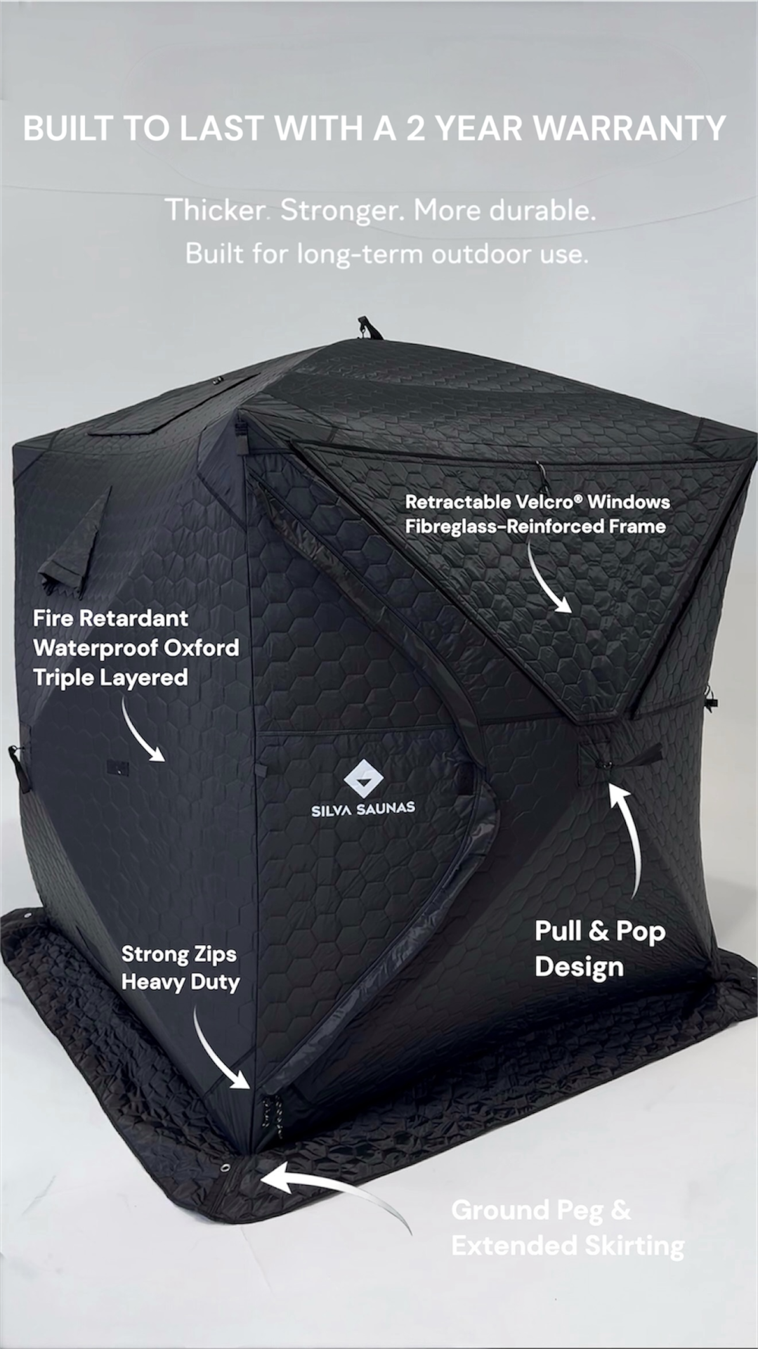 Silva™️ Portable Wood-Fired Sauna — Ultra Outdoor System
