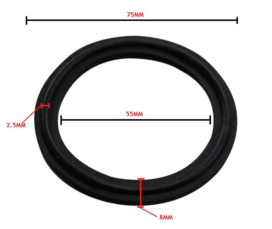 Gasket/O-Ring - Spa Heater Barrel Union 50mm
