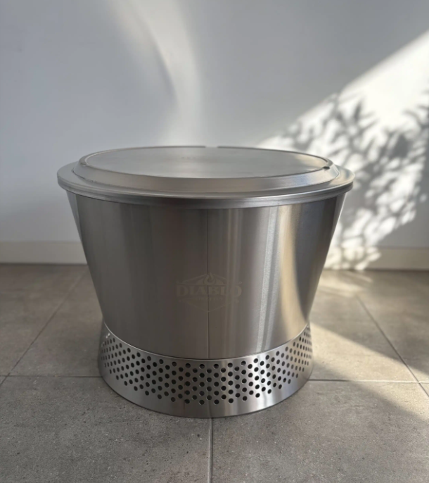 Huge Smokeless Fire Pit 600mm with Grill and Carry Bag