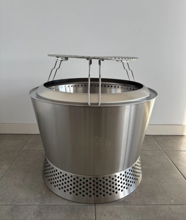 Huge Smokeless Fire Pit 600mm with Grill and Carry Bag