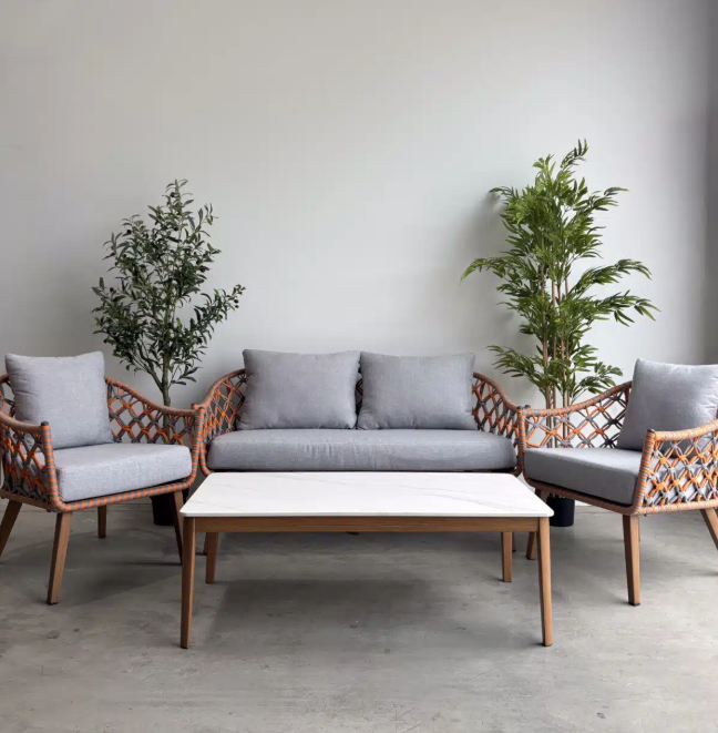 The Barcelona – 4-Seat Aluminium Outdoor Sofa Set