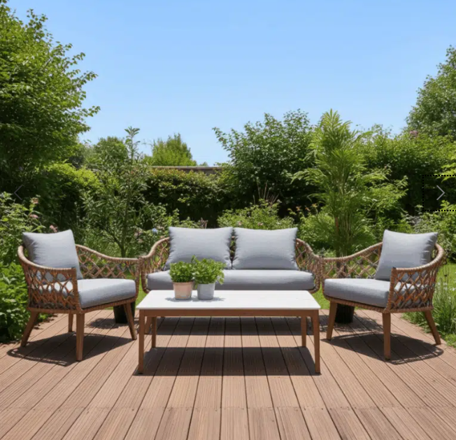The Barcelona – 4-Seat Aluminium Outdoor Sofa Set