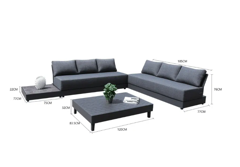 The Alicante – 6-Seat Luxury Aluminium Outdoor Sofa Set