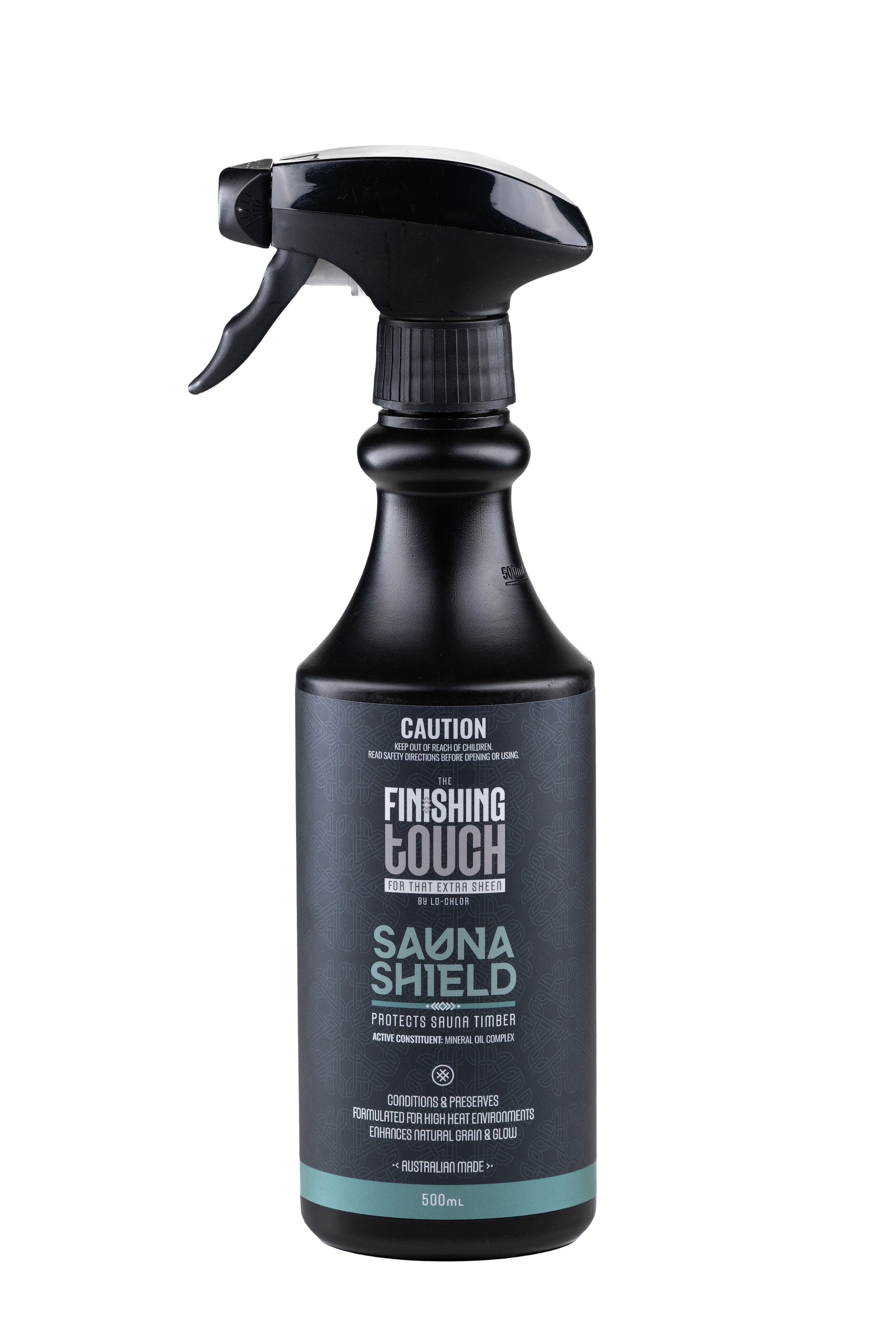 Sauna Shield Timber Seal Protector 500ml bottle for protecting and sealing sauna timber surfaces