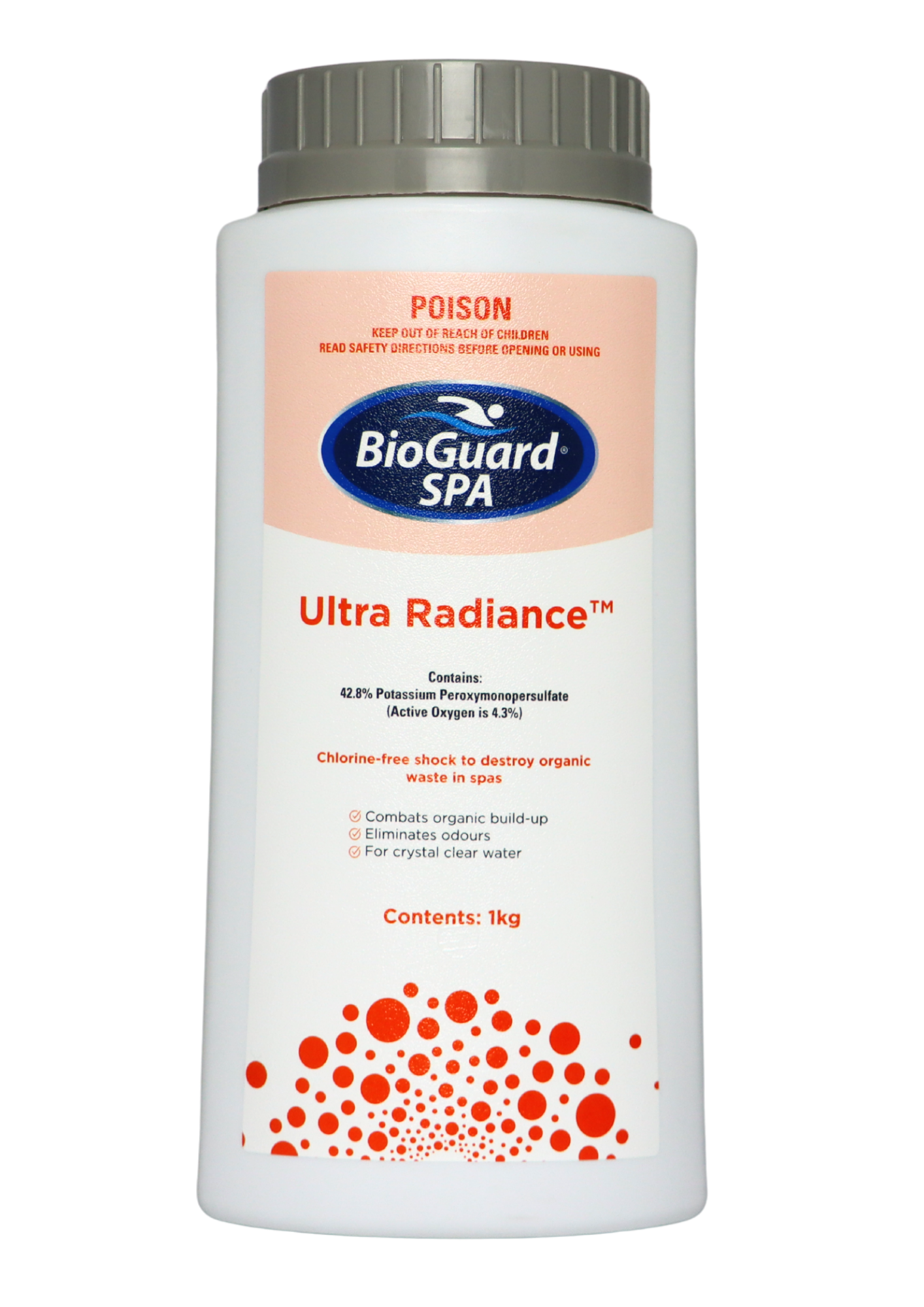 Bioguard Spa Ultra Radiance - MPS - Potassium Mono persulphate - Chlorine Free Oxidiser 1kg