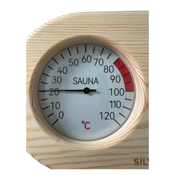 Silva™ Sauna Thermometer & Hygrometer in Premium Wood Finish