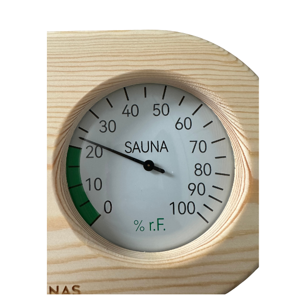 Silva™ Sauna Thermometer & Hygrometer in Premium Wood Finish