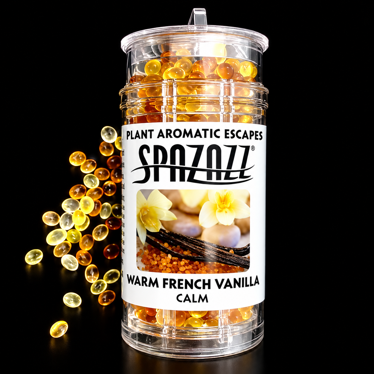 Aroma Beads 0.5 Oz Warm French Vanilla Calm - SPAZAZZ