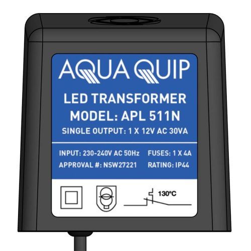 Plug-In 12V x 30VA (2 Outputs) Transformer for LED Pool Lights
