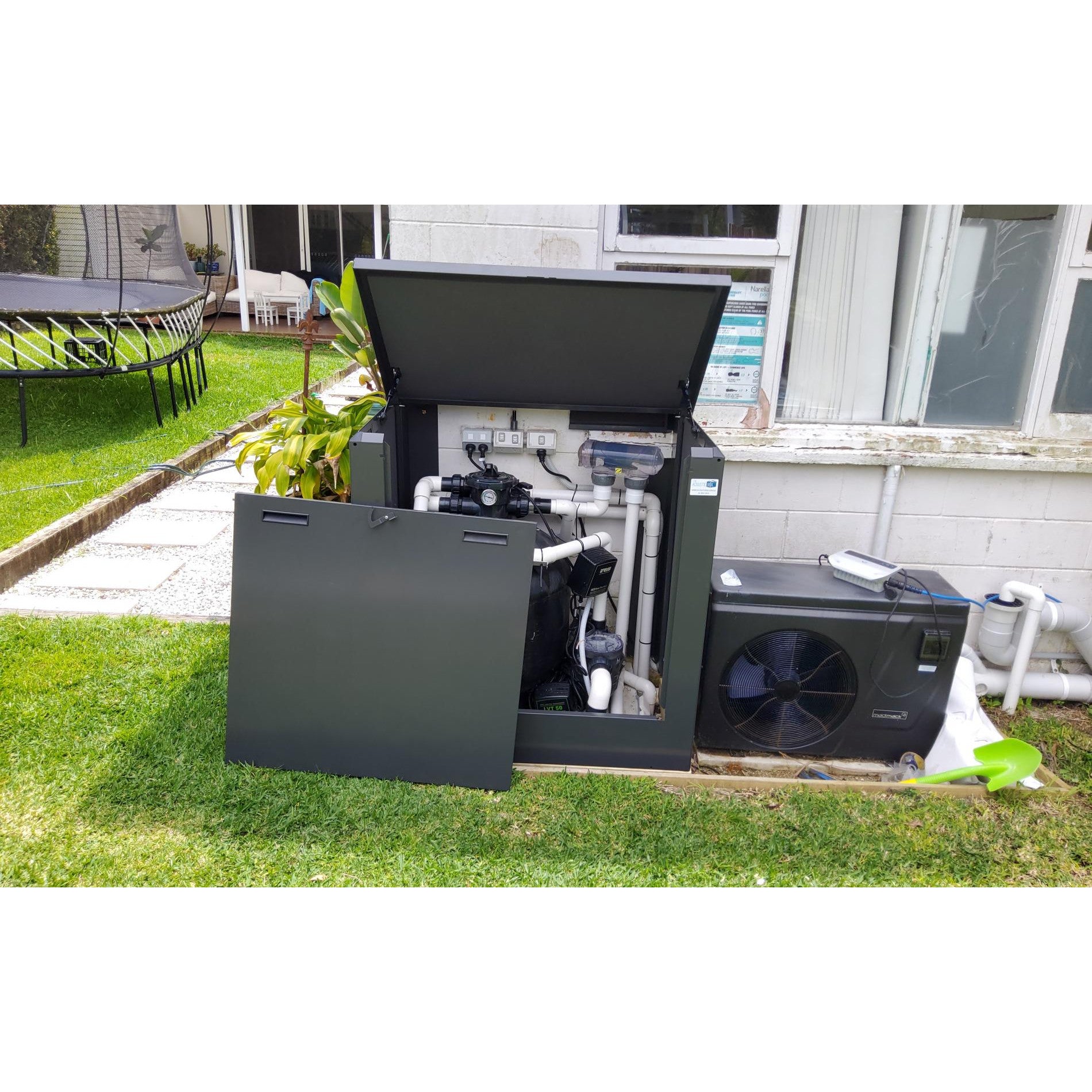 Pool Equipment Enclosure Two Compartments 2 x 900 Wide