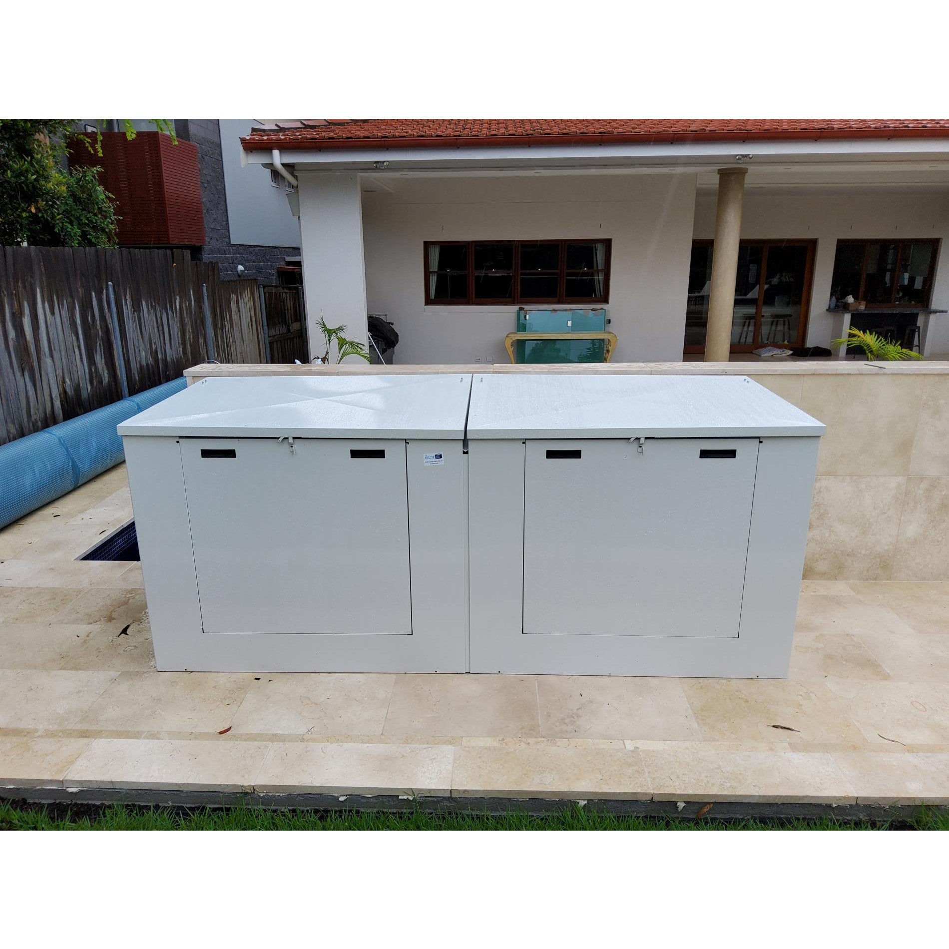 Pool Equipment Enclosure Two Compartments 2 x 900 Wide